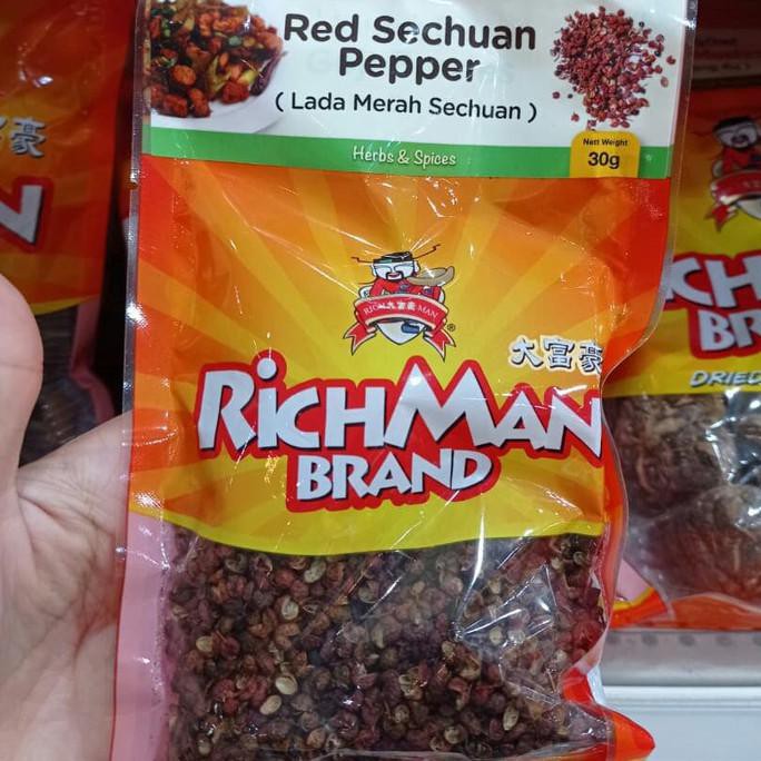 

Kualitas Terbaik] Richman Brand Red Sechuan Pepper Lada Merah Sechuan 30Gr