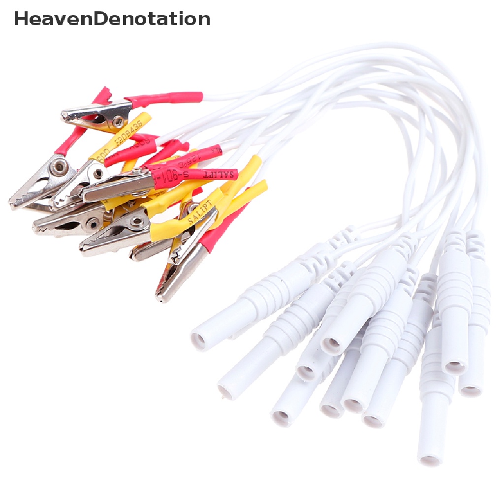 (Heavendenotation) 12pcs / Set Klip Buaya Dengan Kabel Untuk Akupunktur