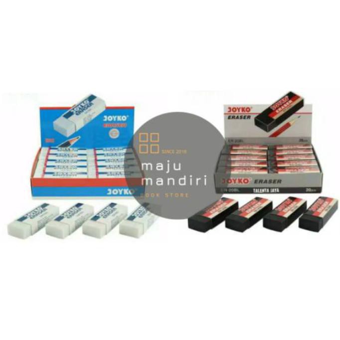 1 PACK PENGHAPUS / ERASER JOYKO B20 UKURAN BESAR ISI 20 PCS PUTIH