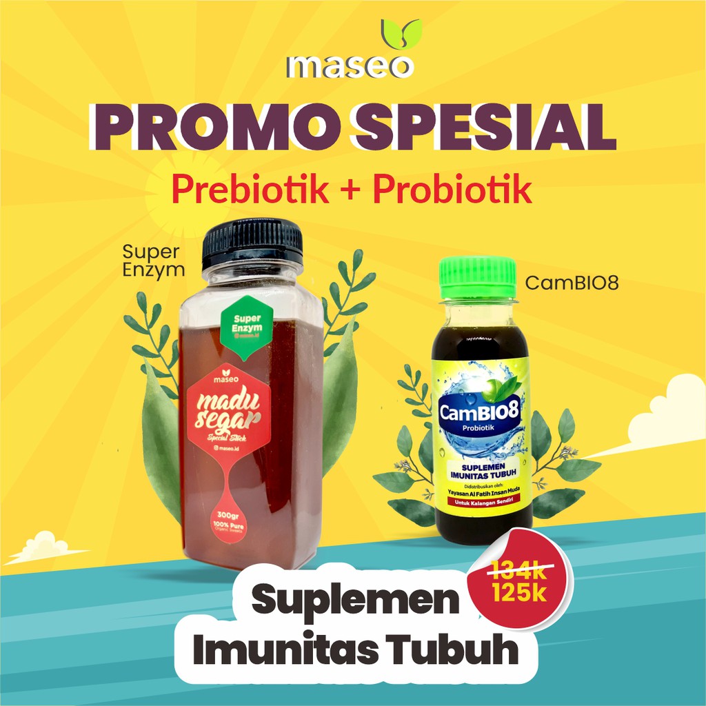 PROMO SPESIAL Suplemen Imun Tubuh / Madu Murni Maseo Super Enzym Plus Cambio8 Probiotik