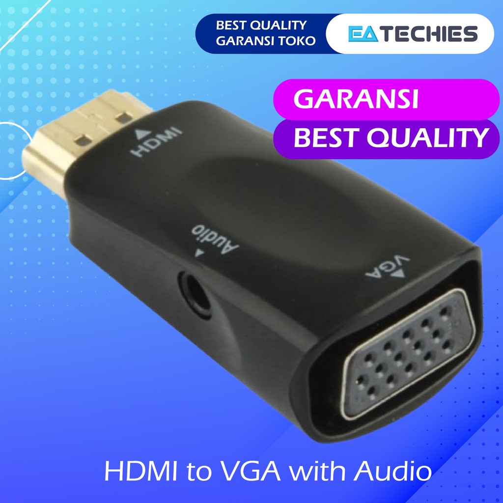 HDMI to VGA with Port Audio - Full HD 1080p 100% Original Best Quality