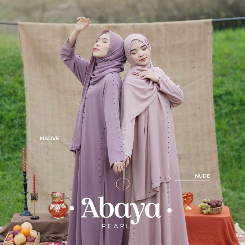 Abaya Pearl gerai aliyah set pashmina