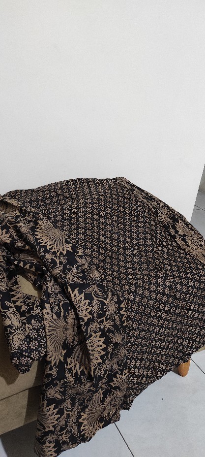 Gamis Batik Modern Murah Katun Halus Kombinasi Truntum, Ori Batik Aksara Pekalongan Big Size Jumbo