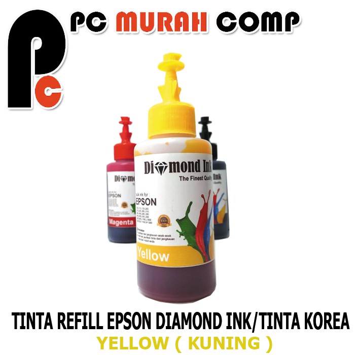 Tinta Refill Printer Epson Diamond ink 100mL / Tinta korea Yellow