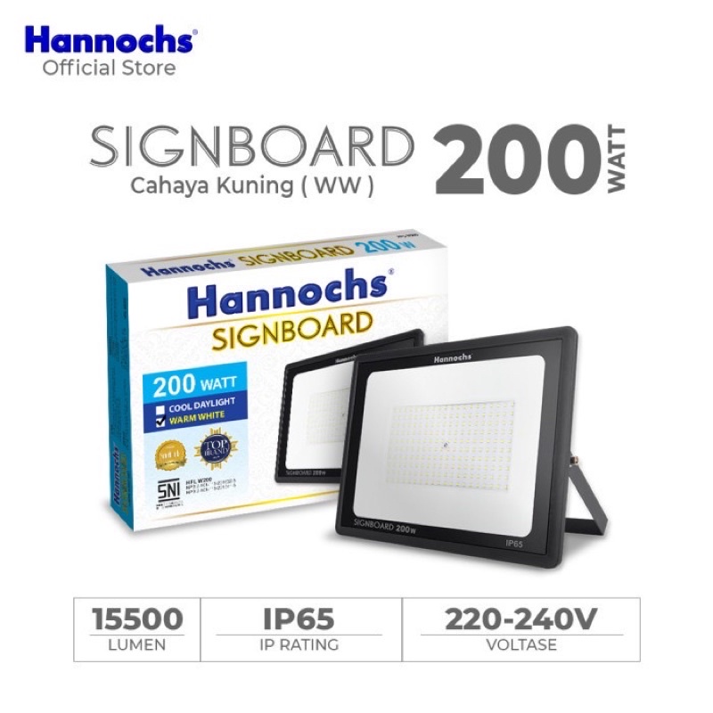 Hannochs Signboard LED Flood Light 100w, 150w, 200w Lampu Sorot