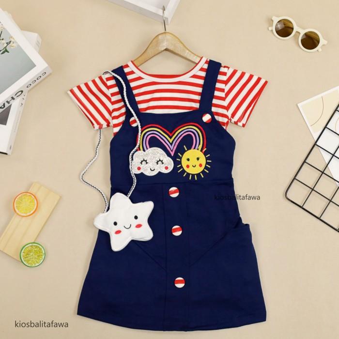 Dresskids [Free Tas] Dress Lilly Uk 1-9 Tahun / Baju Anak Cewek Import Overall