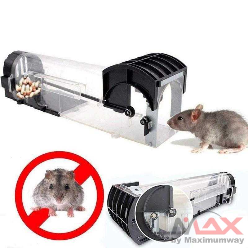 Huntermoon Jebakan Perangkap Tikus Mouse Trap Cage - HU2050 Warna Hitam Reusable Mouse Trap No Kill Rats Cage Mousetrap Smart Mouse Trap For Mice Catcher Automatic Rat Traps Pet Control