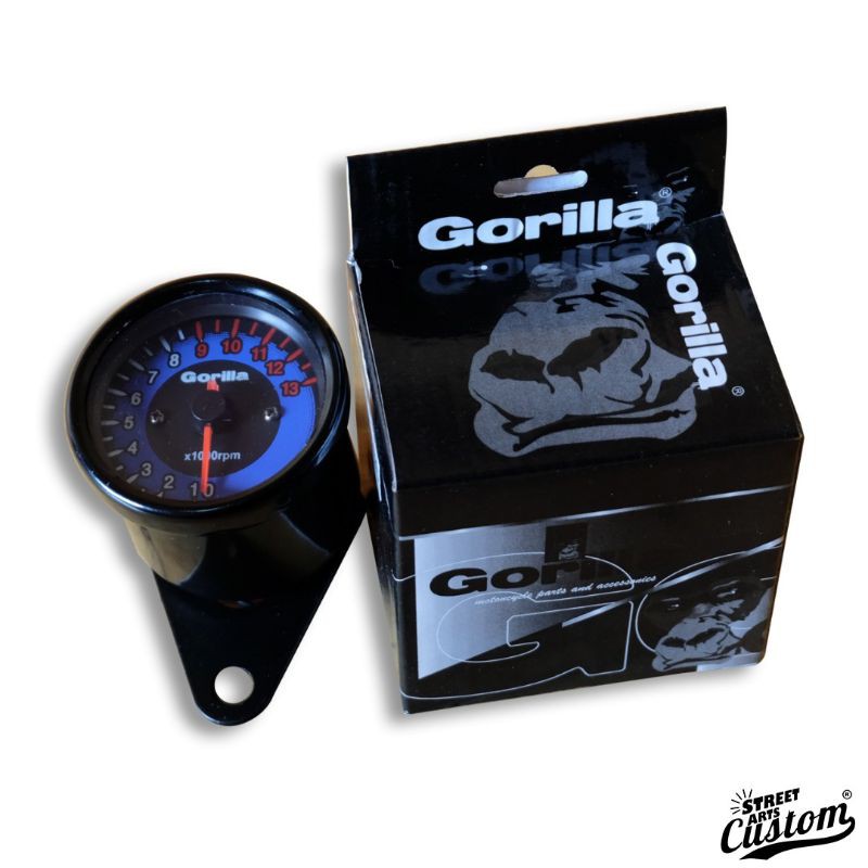 RPM / Taco Meter Kecil Motor Custom Gorilla SAC Cocok untuk Bobber Caferacer Japstyle Scrambler