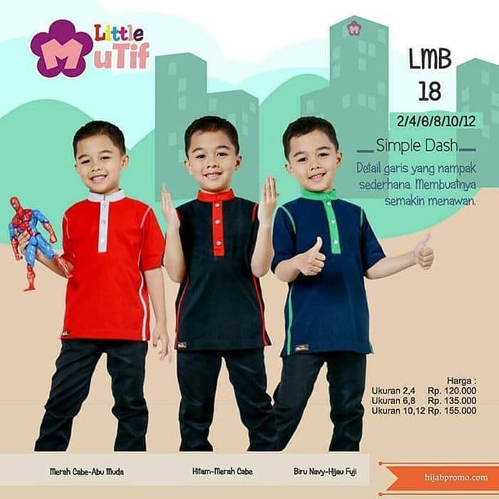 Koko Anak MUTIF LMB 18 Hitam, Navy || Mutif Damoza Upmore