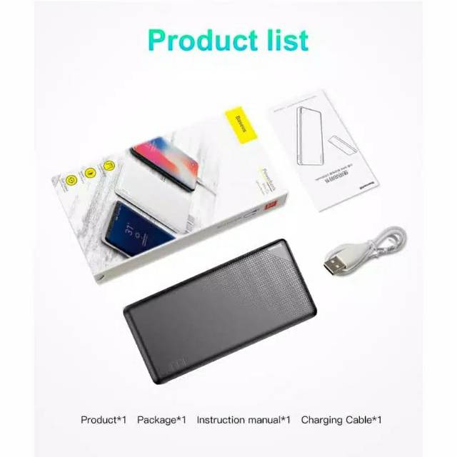 Powerbank baseus 10000mah dual usb TIPIS