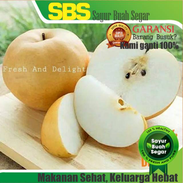 Jual Buah Pir Pear Singo Pir Korea Besar Premium Import Korea Manis Daging Segar Garansi Busuk 