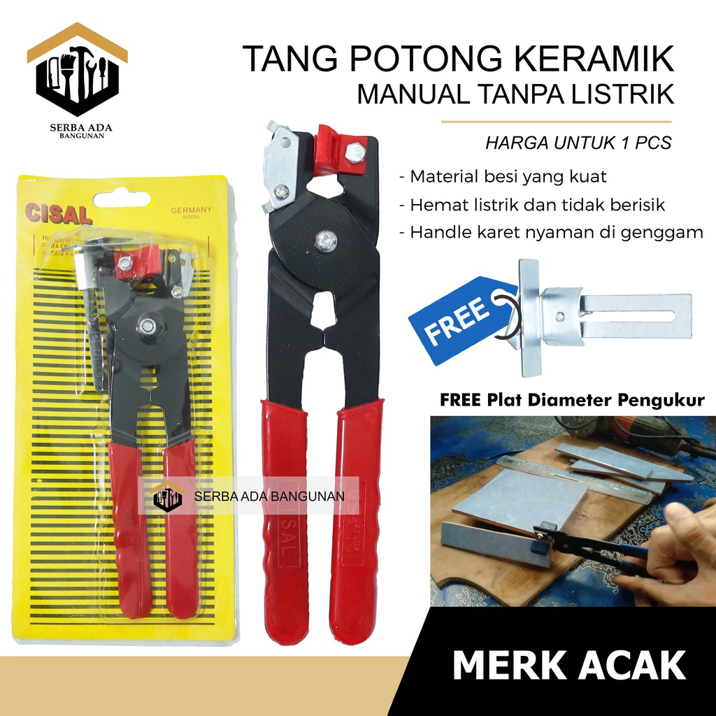 Tang potong pemotong keramik roda manual / cutter serbaguna murah bgs