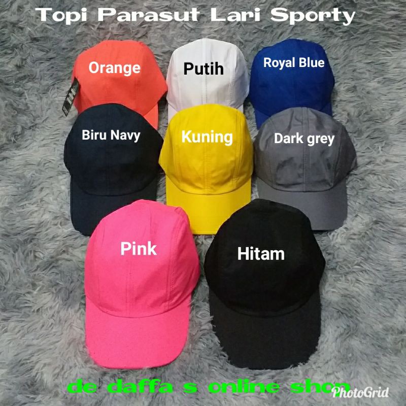 TOPI PARASUT LARI BASEBALL TOPI SPORT POLOS TOPI SPORTY TERLARIS