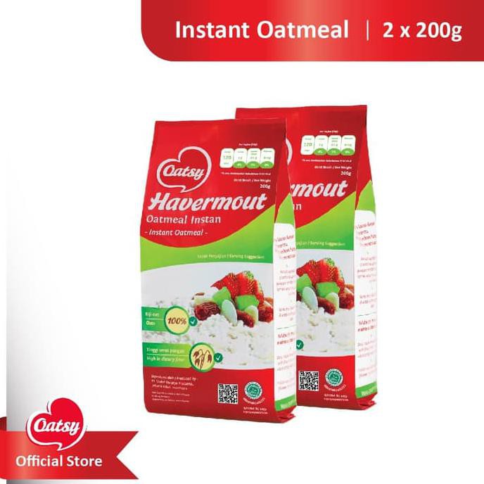 

promo murah OATSY Oatmeal Instant 200g- (Double Pack)