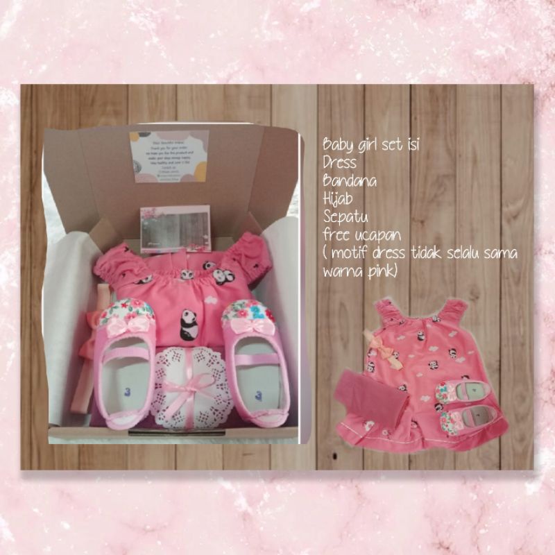 Hampers baby kado bayi murah kado lahiran bayi box (UPLODE ULANG)-Baby gils Pink