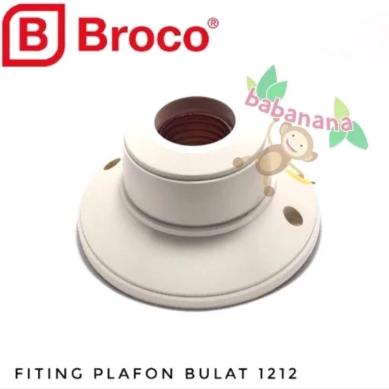 Broco 1212 fitting lampu e27 plafon dudukan lamp mount