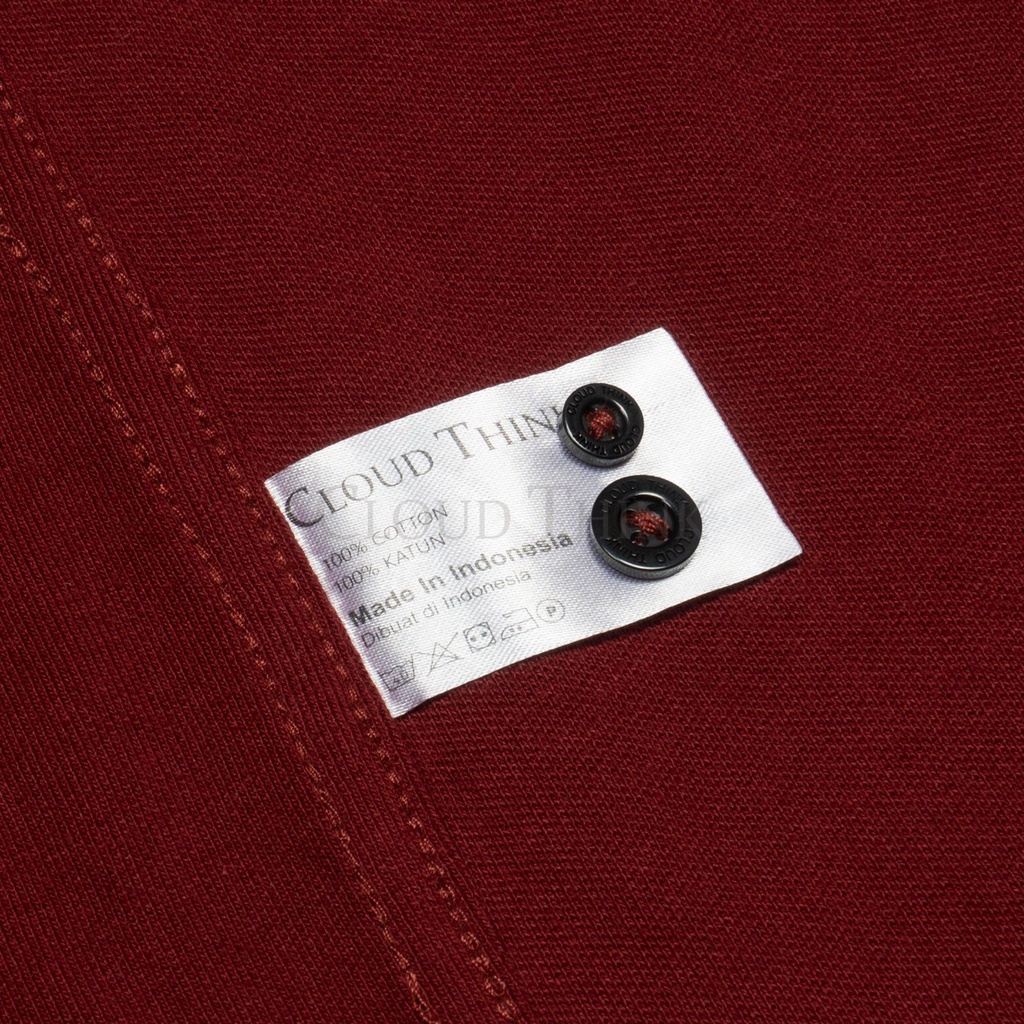 Kemeja Pria Lengan Panjang Merah Maroon | Original Cotton Pique Best Quality