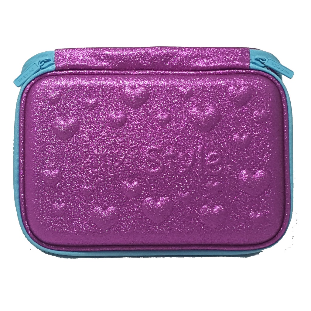 

My Style Heart Glitter Hardtop Pencil Case. Tempat Pencil Multifungsi Anak Perempuan.