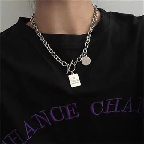 Kalung untuk wanita in baja titanium kalung kalung keren wanita trendi kepribadian mewah dengan harg