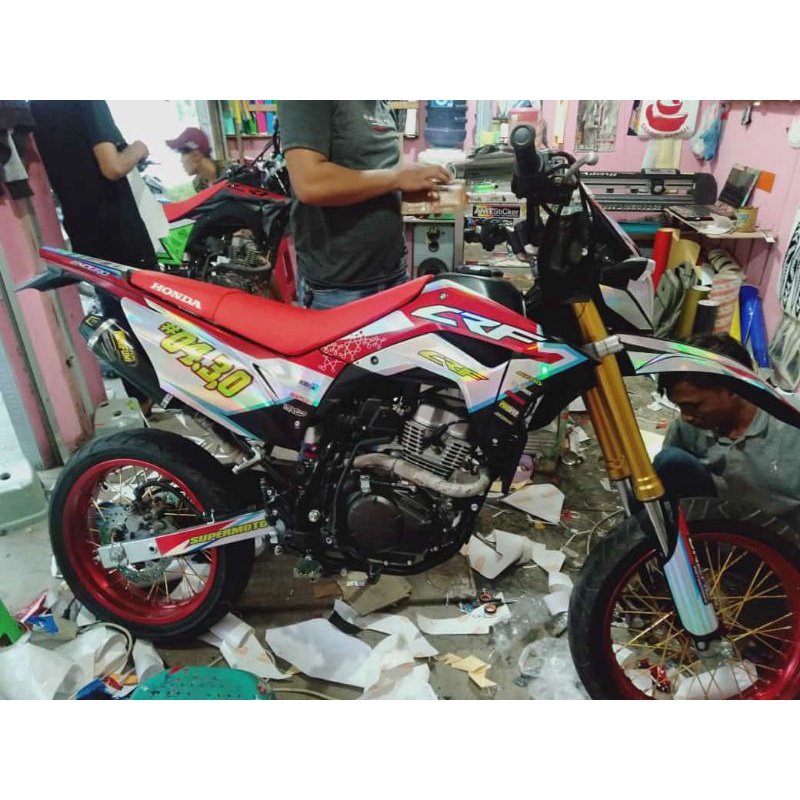 decal crf decal klx hologram bisa request desain
