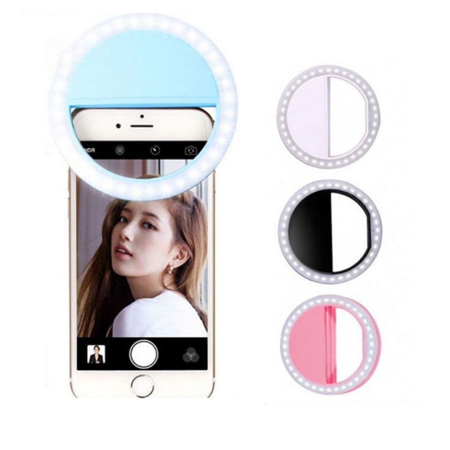 Ring Selfie LED Lampu Selfie Bulat Untuk Kamera HP Mikro USB Ring Bulat / Ring Light Selfie LED / Lampu selfie Bulat untuk kamera camera hp Flash charm eyes