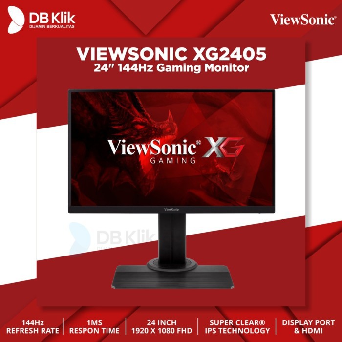 LED Monitor Gaming Viewsonic XG2405 23.8 Inch 144Hz HDMI Display Port …