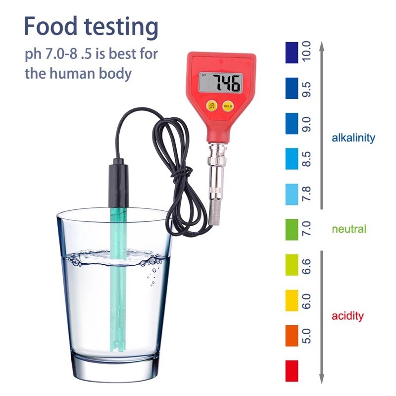 PH-98108 pH meter Sharp Glass Electrode Air/Makanan/Tanah