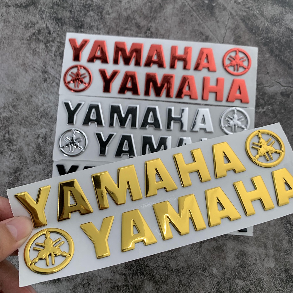 2pcs Stiker Logo Yamaha 3D Bahan Resin Untuk Dekorasi Fender Tanki Motor Yamaha X-MAX NMAX 125 250 400