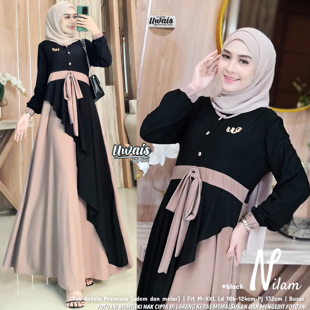 Baju Gamis Import Terlaris Perempuan Wanita Dres Lebaran Mewah Games Cewek Hari Raya Gamis Long Maxy