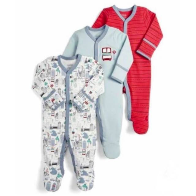 Sleepsuit Bayi Cowok Baju Tidur Baby Jumper Babyboy Newborn 0 3 6 9 12 Bulan Mamas Papas