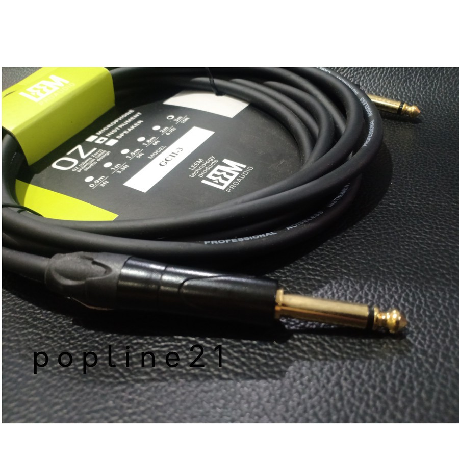 Kabel Jack Gitar Instrument LEEM Pro Audio GCII-3 / Cable LEEM 3M