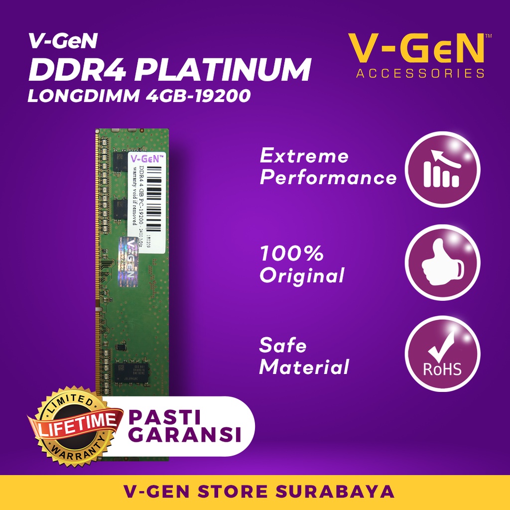 DDR4 longdimm 4G 19200/2400 Mhz platinum vgen