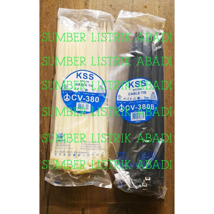 

Kabel Ties KSS CV 380 isi 100pcs (hitam/ putih)