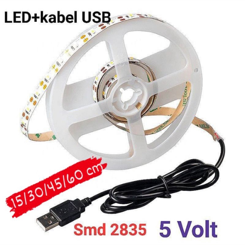 Lampu Strip LED 5 volt plus kabel USB untuk Dekorasi