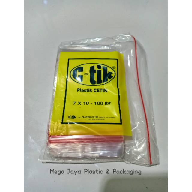 Jual Klip Plastik 7x10 Merk C Tik Isi 100lbr Pack Warna Natural