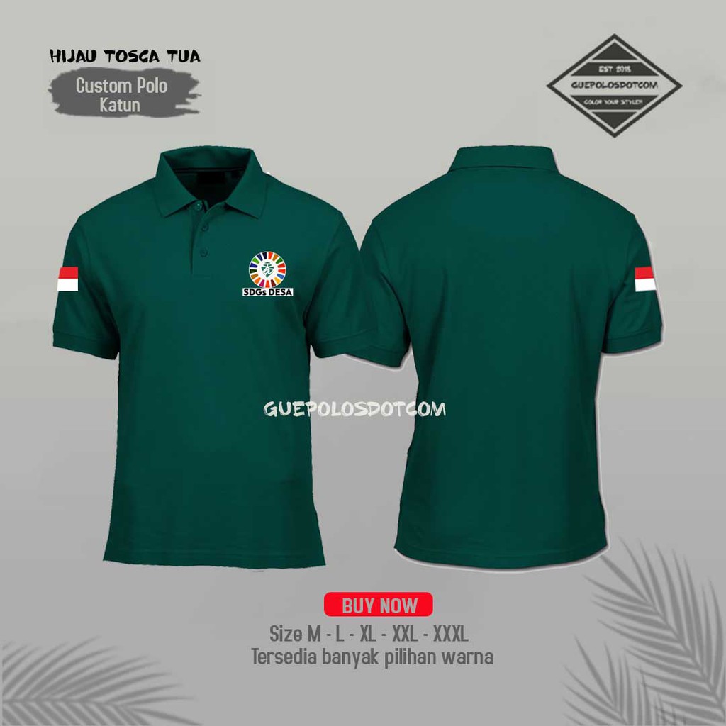 Poloshirt Kaos Kerah KEMENTERIAN DESA 09 - Kaos Polo SDGs DESA  logo kecil BAJU KERAH POLO SDGs