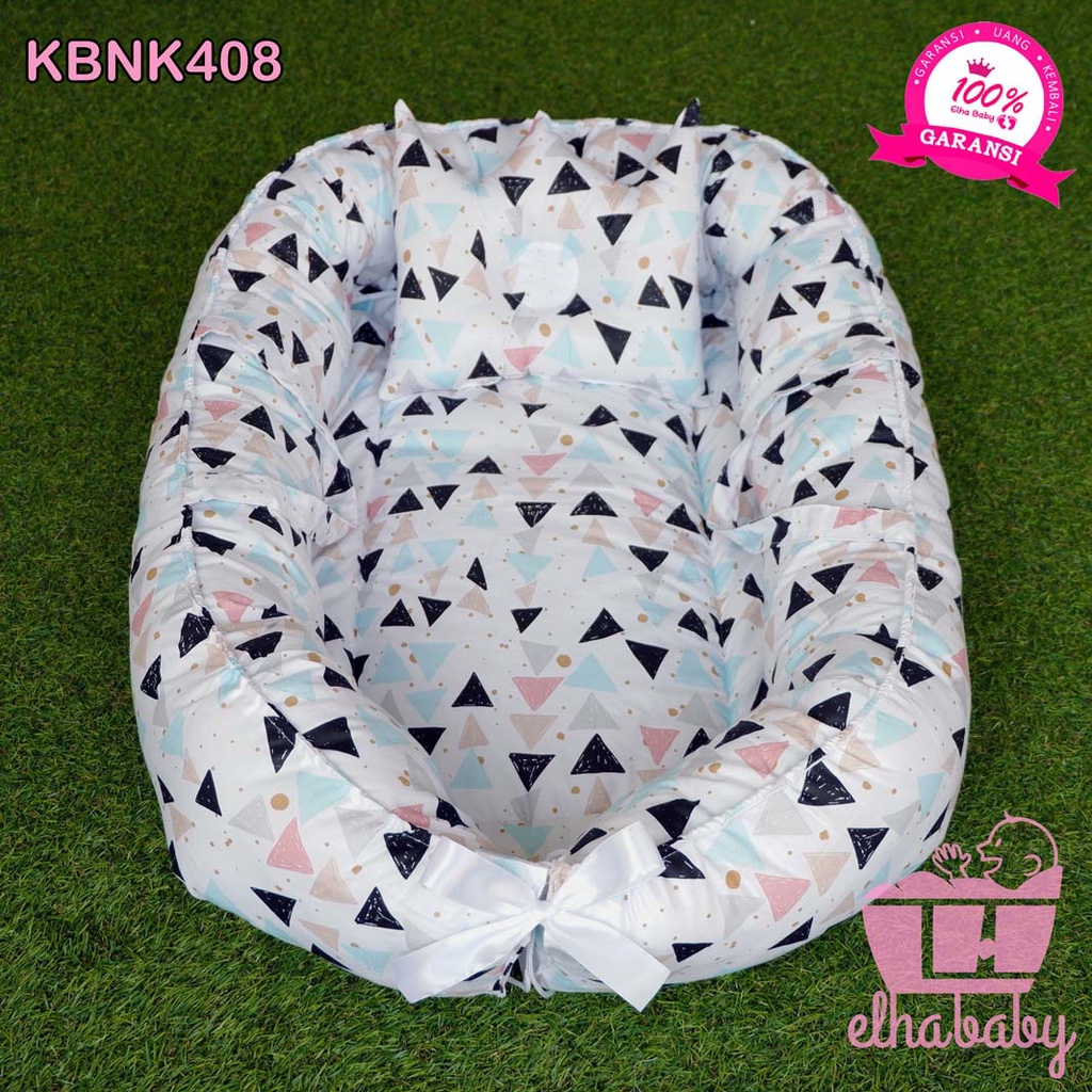 Elha baby grosir kasur tempat tidur bayi kelambu lipat karakter motif nest perahu bantal crown kado