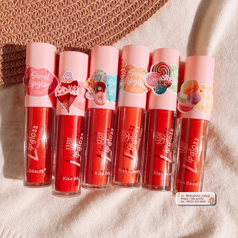 [ORI THAILAND] Kiss beauty Queen Sweet Matte Lipgloss