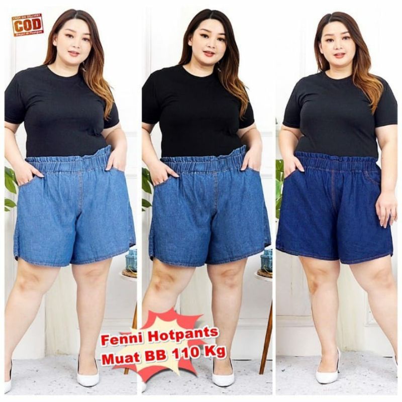 SONYA HOTPANTS JEANS JUMBO CELANA PENDEK HOTPANTS