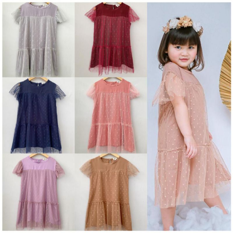 DRESS QUEEN DRESS ANAK PESTA DRESS TUTU ANAK SMILEE 1-5 TAHUN