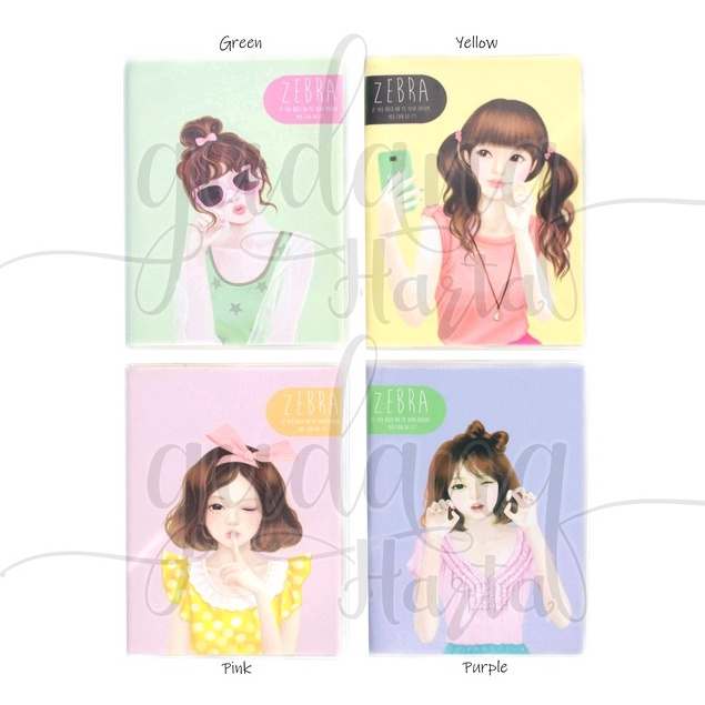Notebook Mini Korean Girls Sampul Buku Catatan Motif Cewek GH 308399