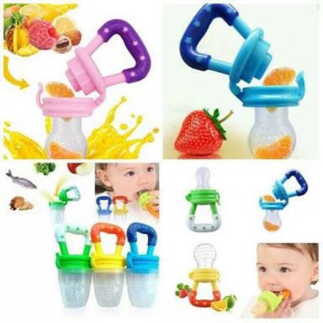 Empeng Buah Bayi / Empeng Gigit Bayi Bisa Di Isi Buah Bahan Silikon Aman / Baby Fruit & Food Feeder-2