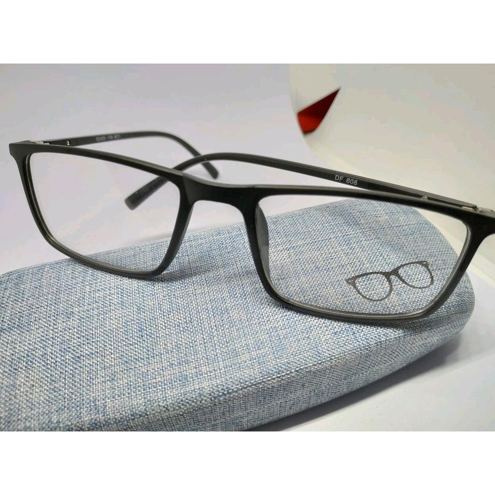 HOT KACAMATA KOTAK TIPIS LENTUR PAKET FRAME DENGAN LENSA MINUS PLUS ATAU SILINDER HOT