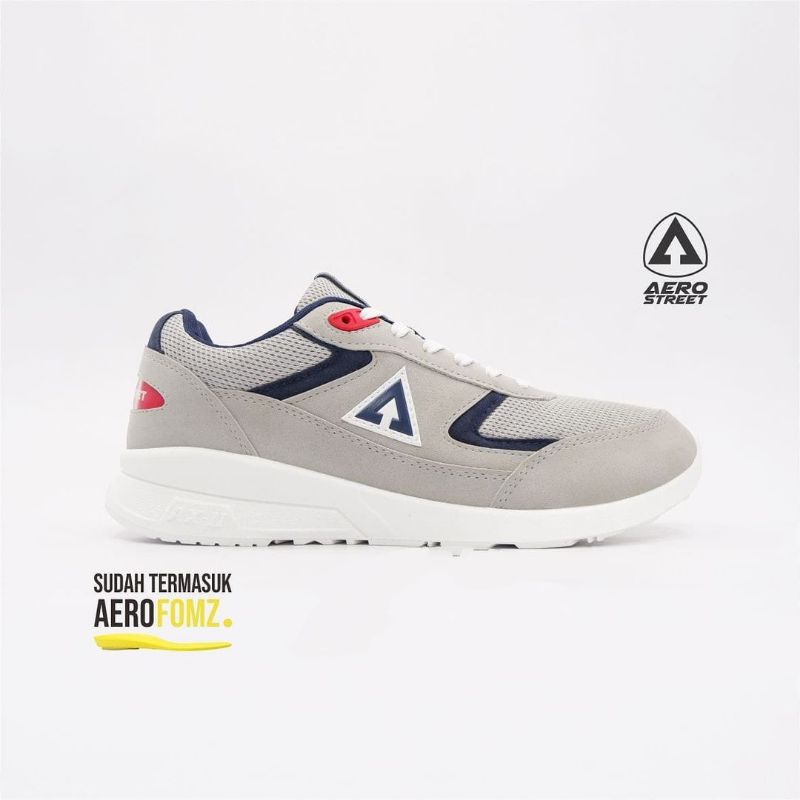 Aerostreet 37-40 Osaka Abu Muda navy - Sepatu Sneakers Casual Sport Sekolah Pria Wanita Aero Medan