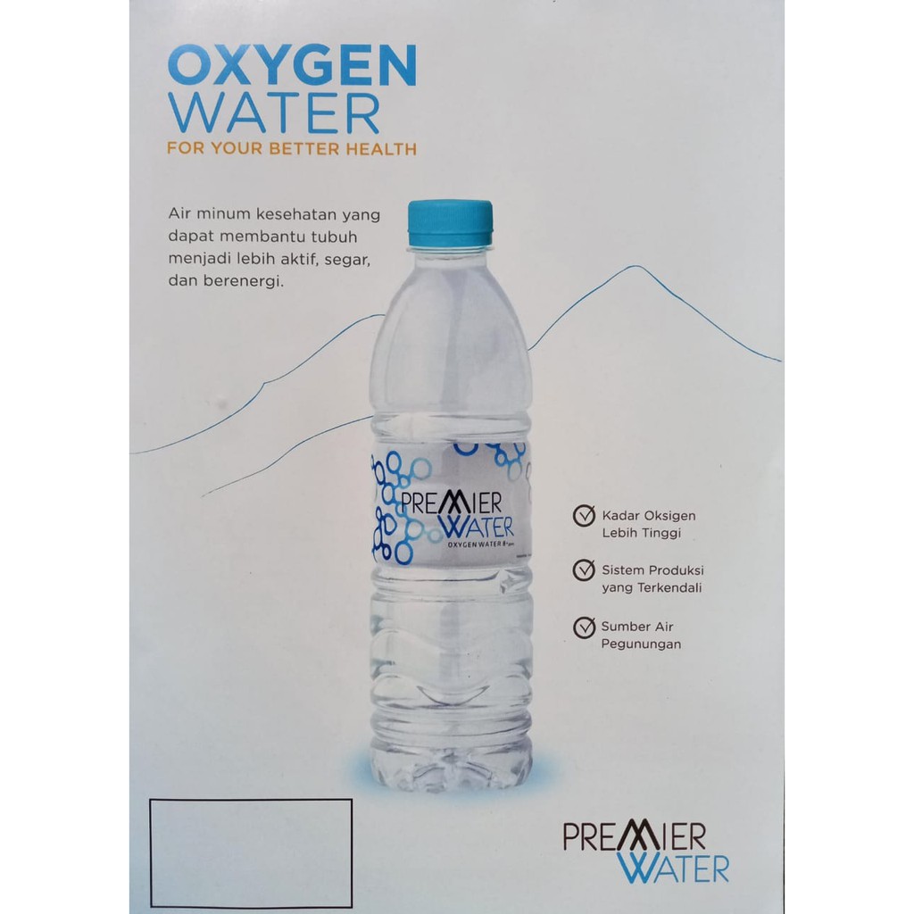 

Premier Water Oxygen Water Air Mineral Beroksigen 600ml