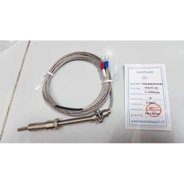 Original K Type Thermocouple 800 c probe stainless steel kabel 3m WRNT-01