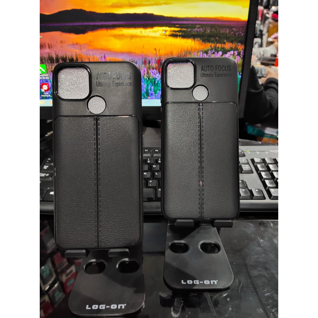 AutoFokus Realme C12 6.5 inchi Leather Soft Case AUTOFOCUS Realme C12 Motif Kulit Jeruk