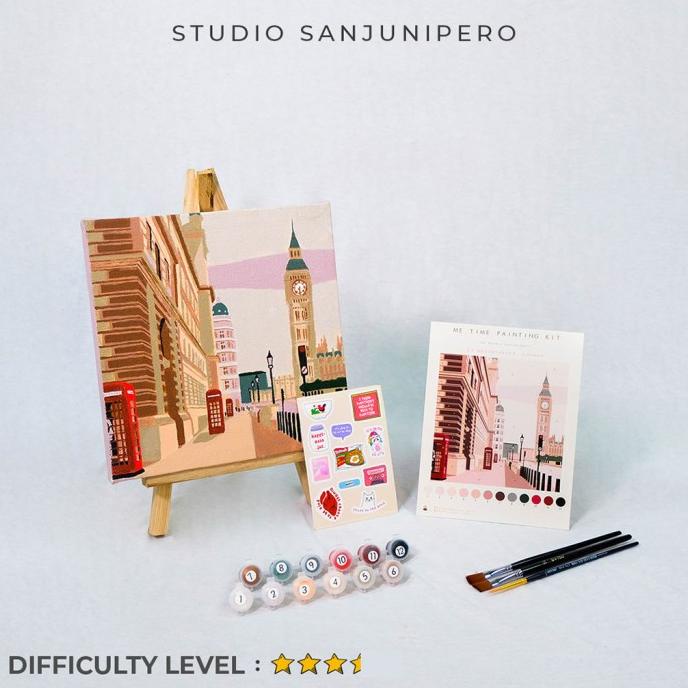 

LONDON painting kit / Paint by number kit STUDIO SANJUNIPERO