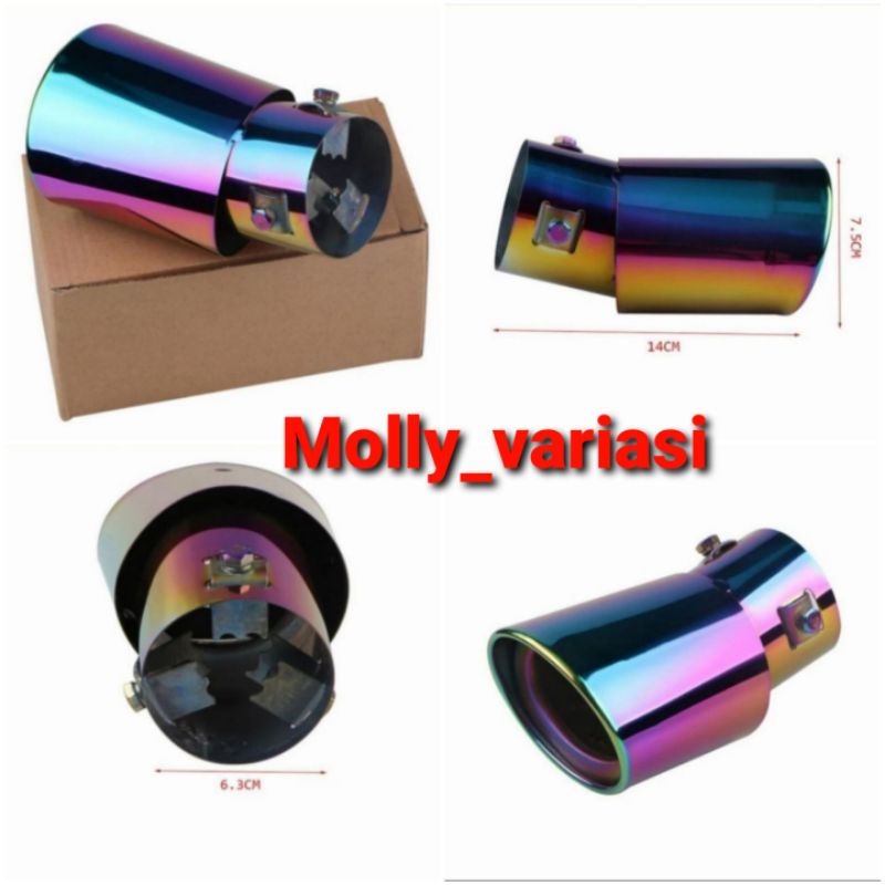 Muffler Ujung Pipa Knalpot Mobil Innova old /New grand Full Pelangi