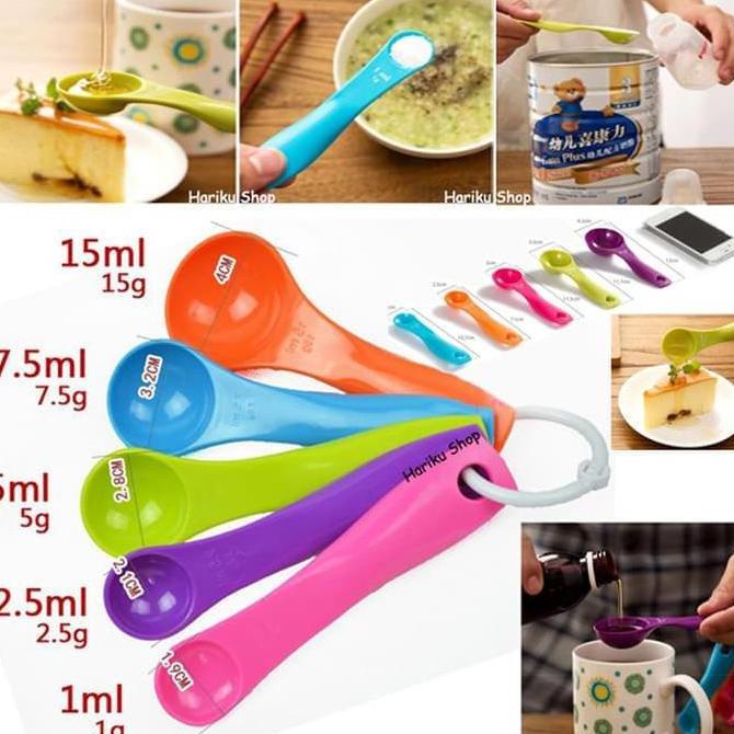 Sendok Takar 5 In 1 / Sendok Ukur 1 Set Isi 5 / Sendok Takaran 5 In 1